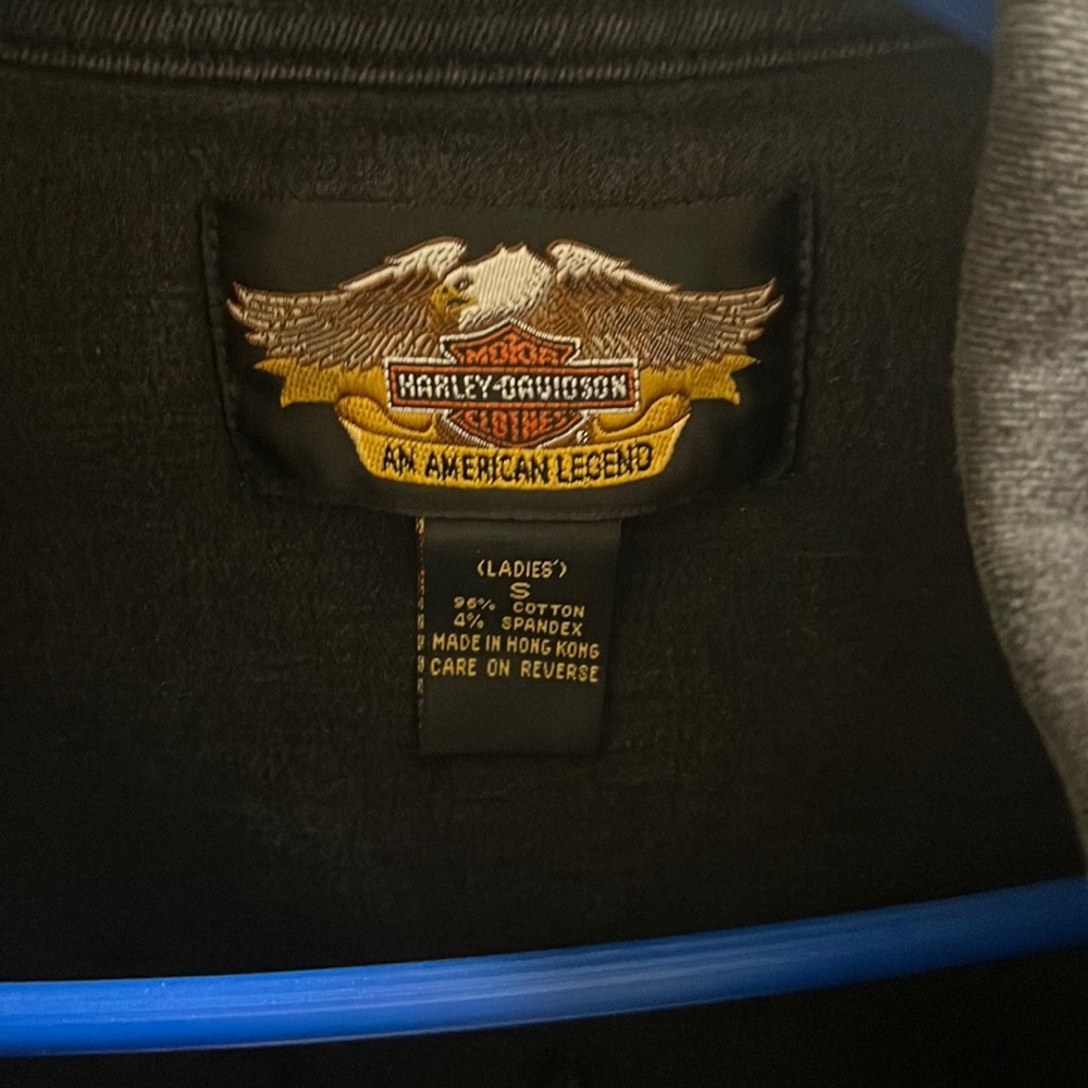 Harley Faded Black Denim Harley jacket